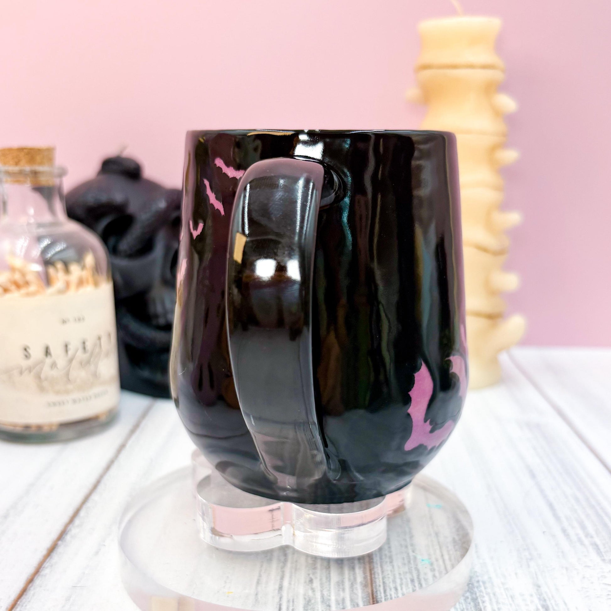 Purple and Black Bat Ceramic Mug