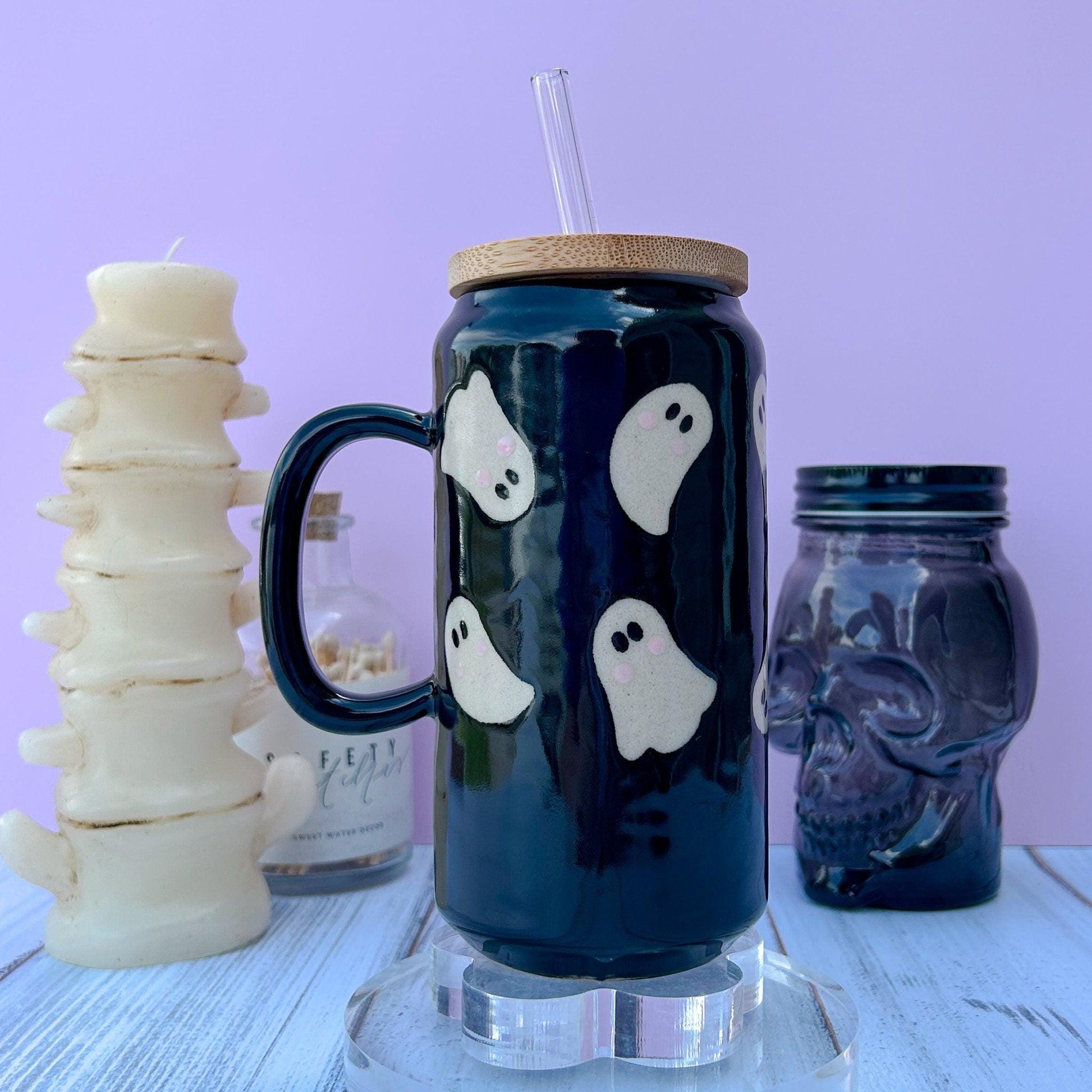 Black Ghost Tumbler Ceramic Mug