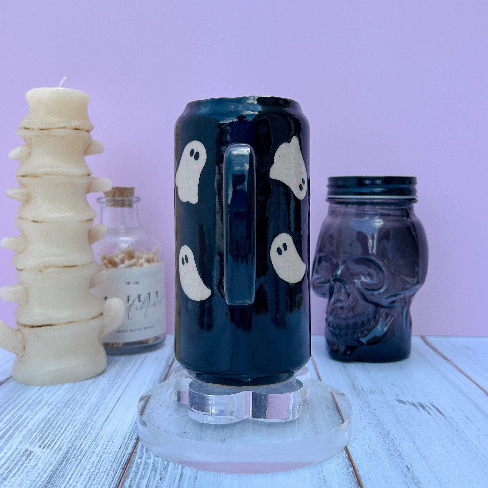 Black Ghost Tumbler Ceramic Mug