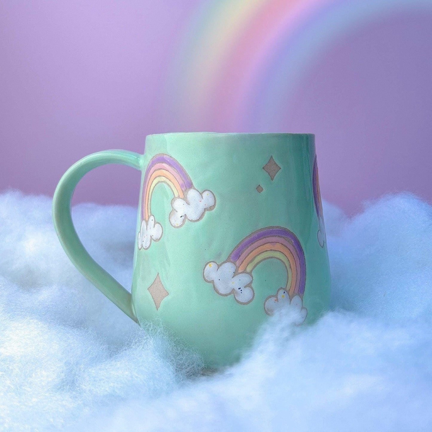 Aqua Rainbow 16 Ounce Ceramic Mug