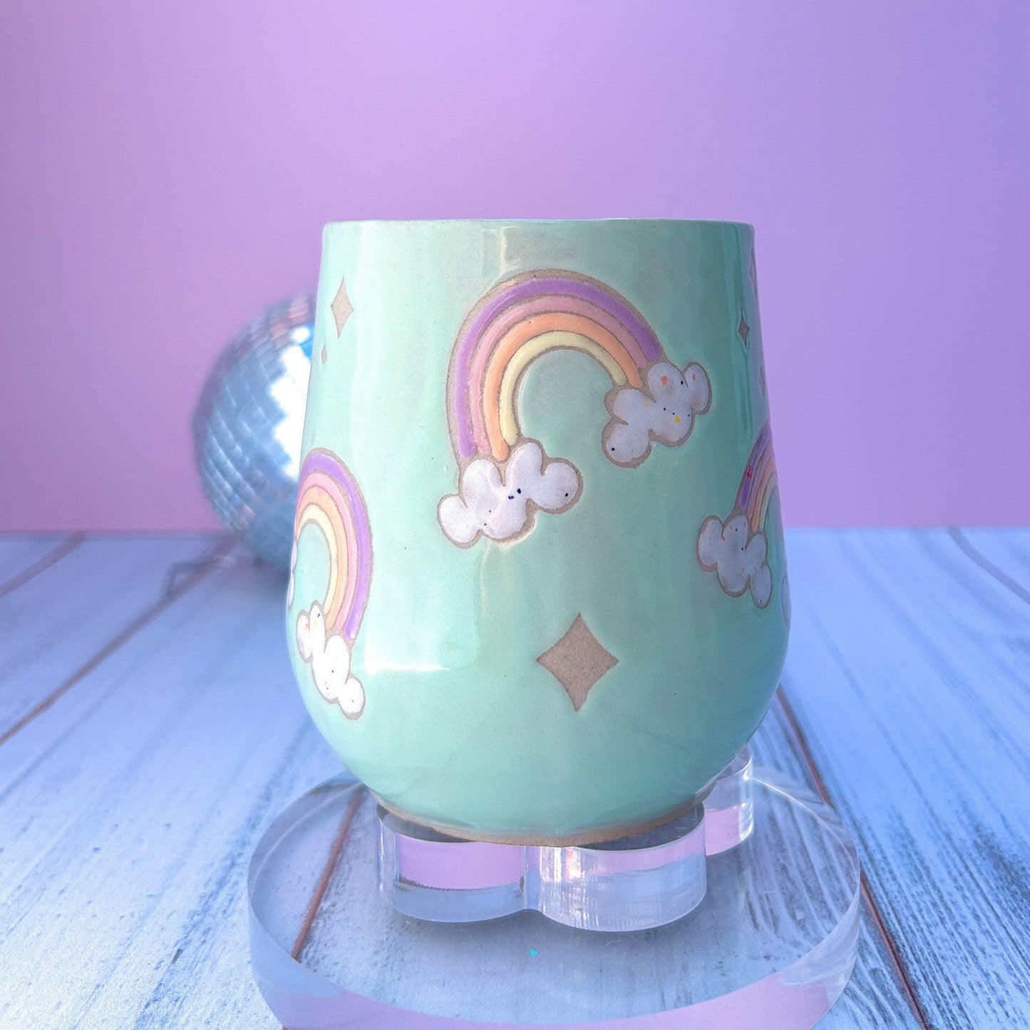 Aqua Rainbow 16 Ounce Ceramic Mug