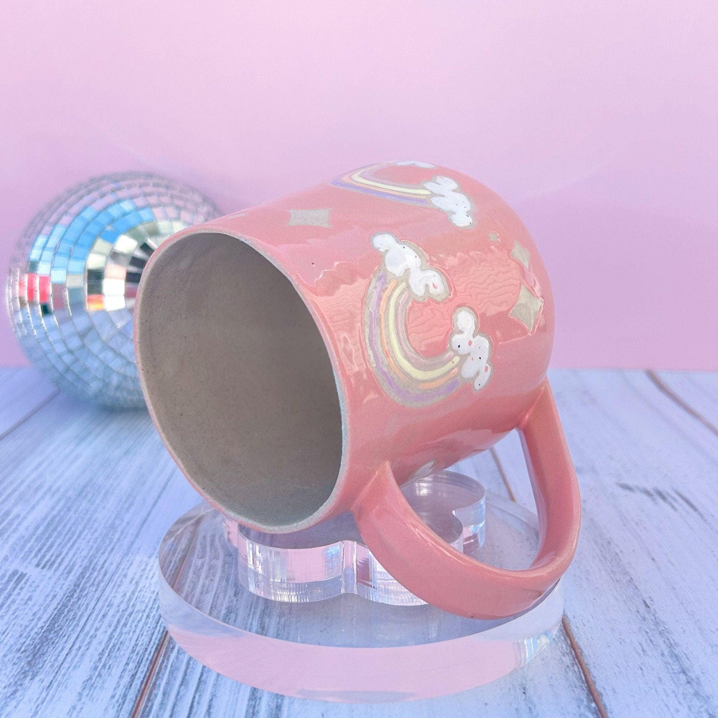 Coral Rainbow Ceramic Mug