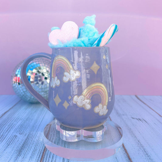 Lavender Rainbow Ceramic Mug