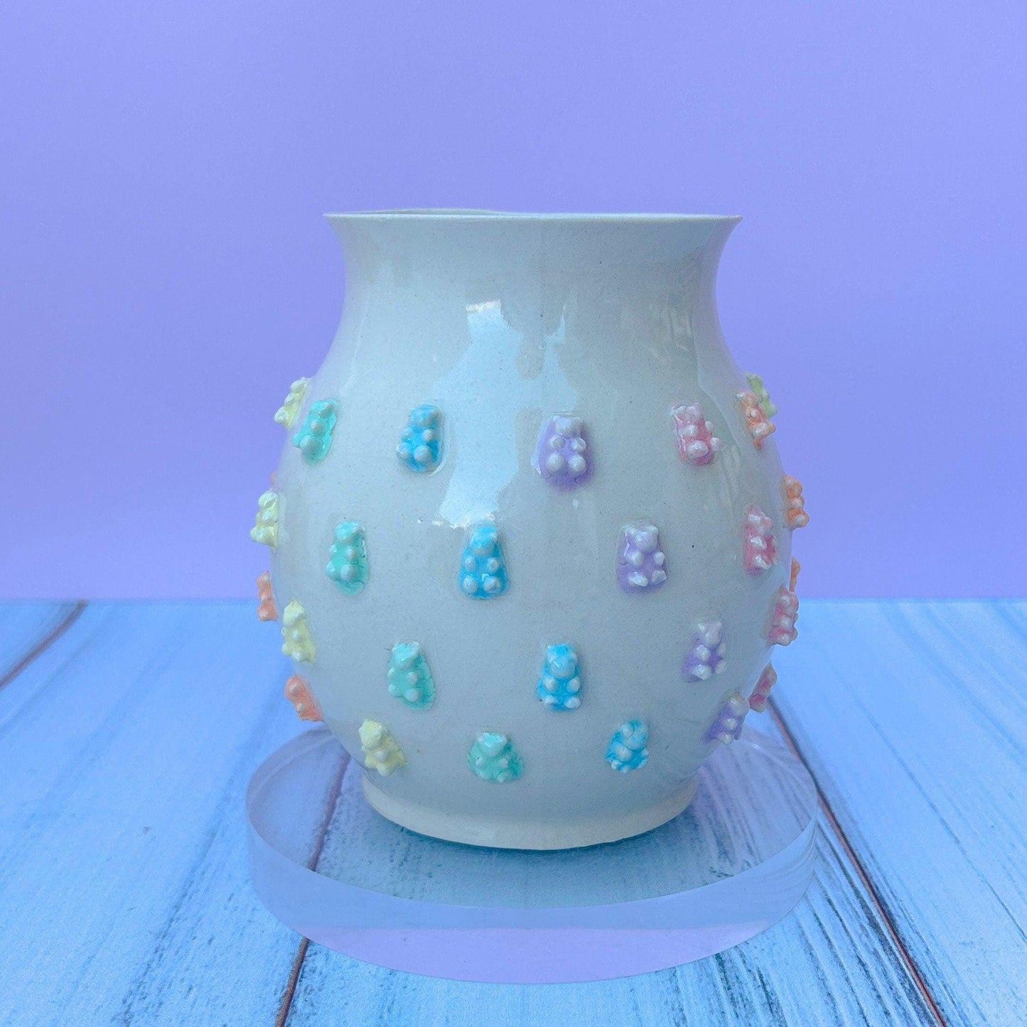 Pastel Rainbow Gummy Bear 20 Ounce Ceramic Mug
