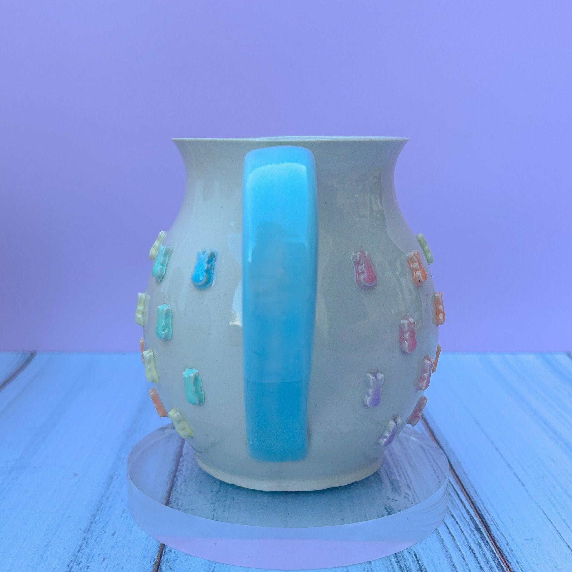 Pastel Rainbow Bunny Spring Ceramic Mug