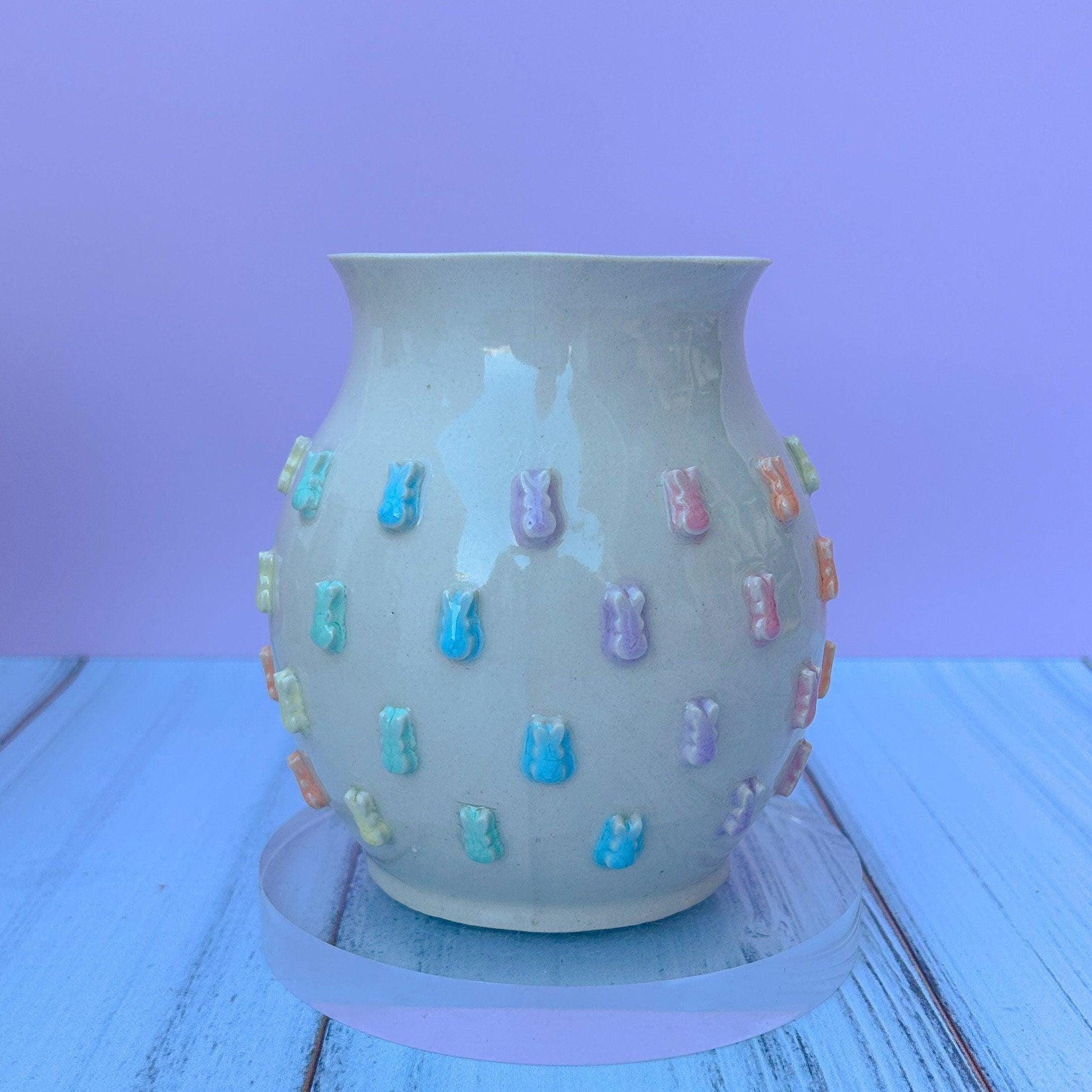 Pastel Rainbow Bunny Spring Ceramic Mug