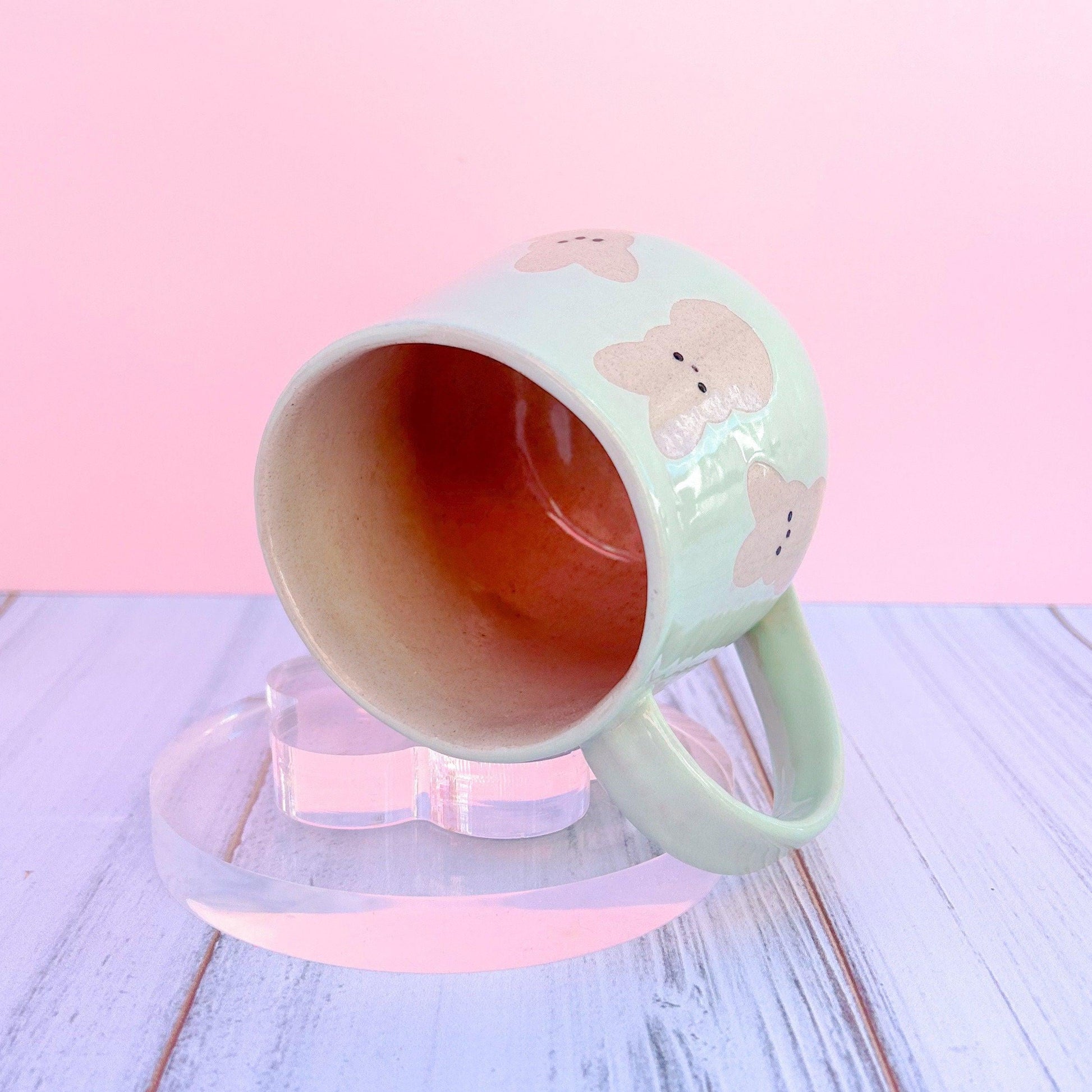 Aqua Bunny Spring Ceramic Mug