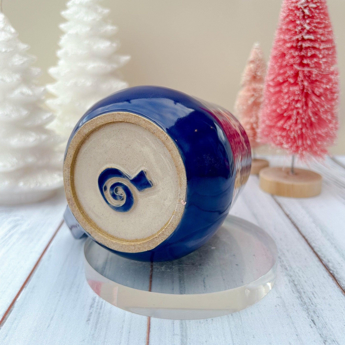 Blue Reindeer 16 Ounce Ceramic Mug