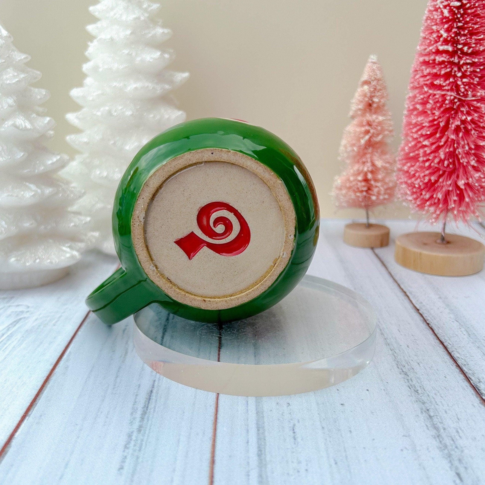 Green Reindeer Ceramic Mug