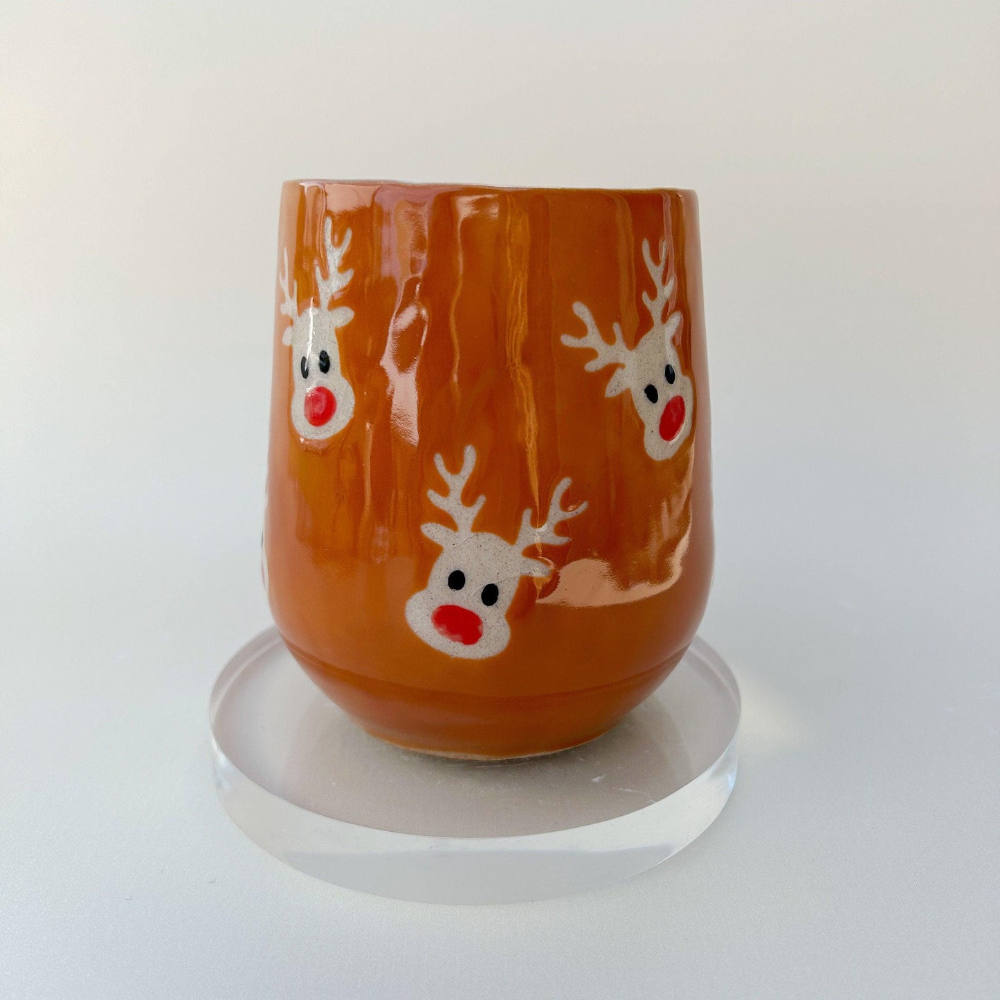 Brown Reindeer 16 Ounce Ceramic Mug