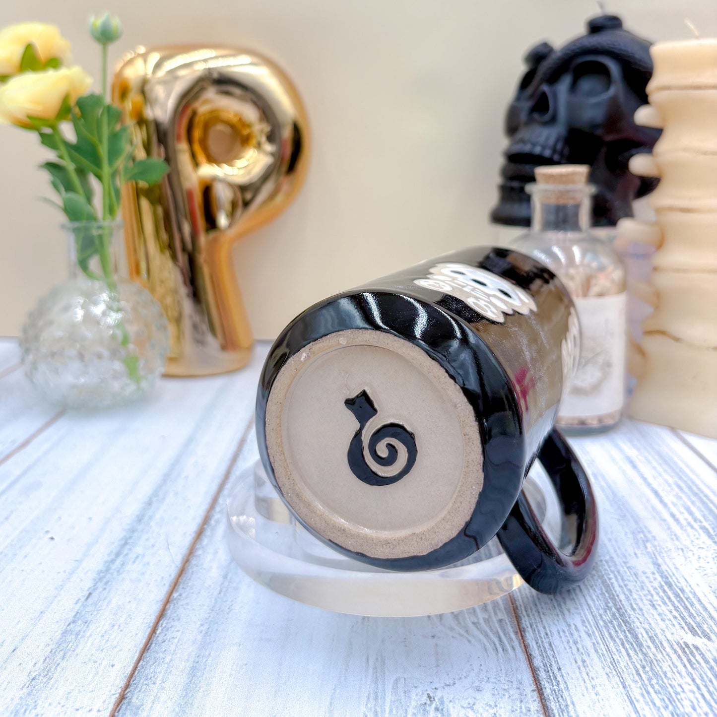 Black Gummy Bear Ceramic Tumbler Mug