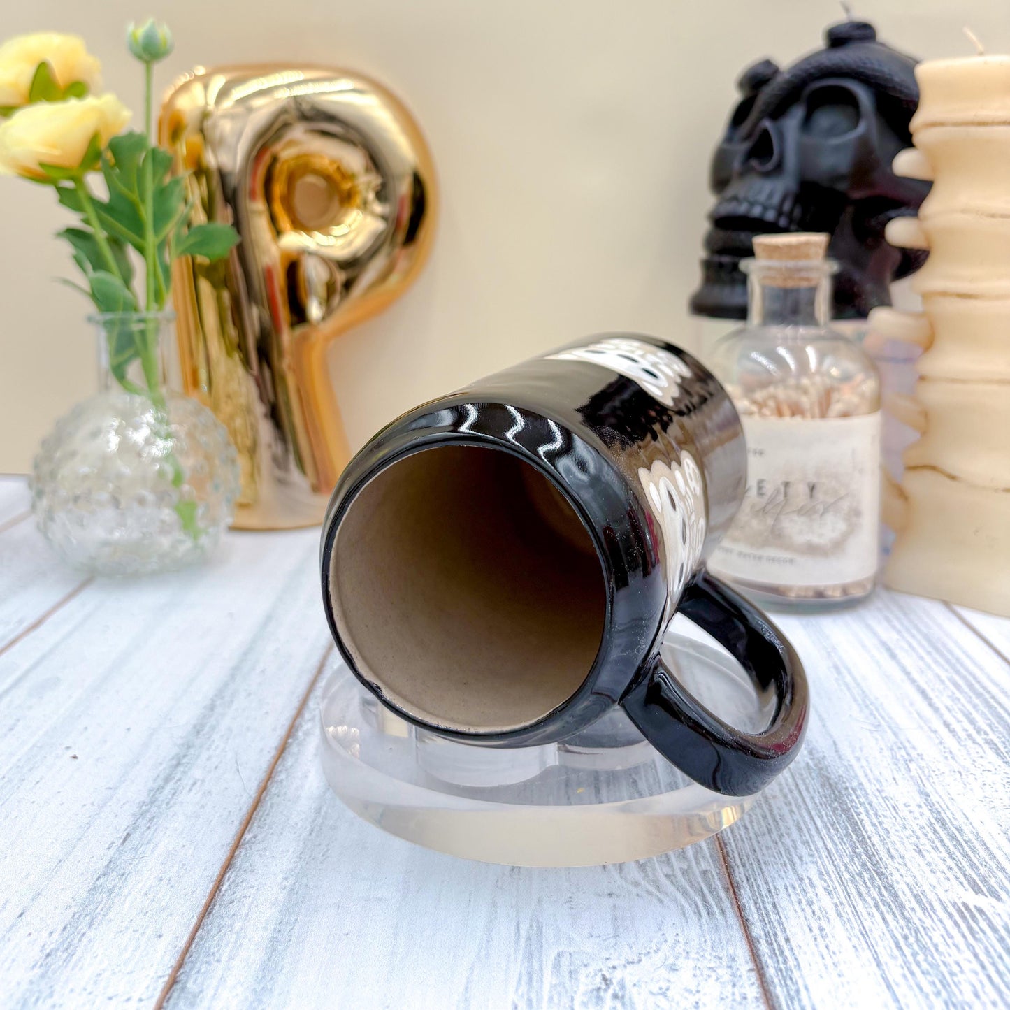 Black Gummy Bear Ceramic Tumbler Mug