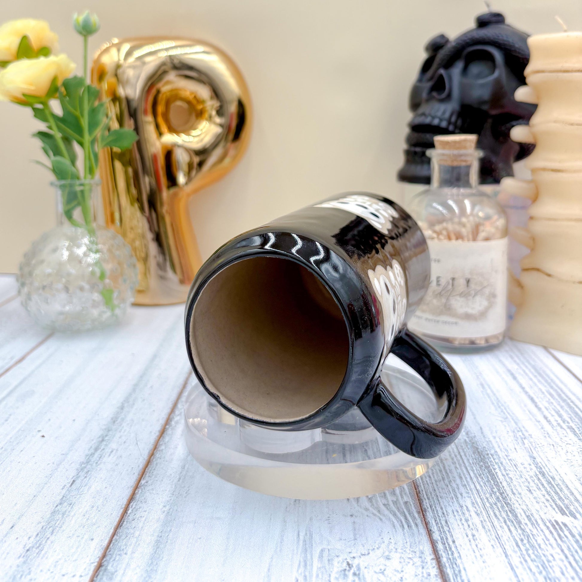 Black Gummy Bear Ceramic Tumbler Mug