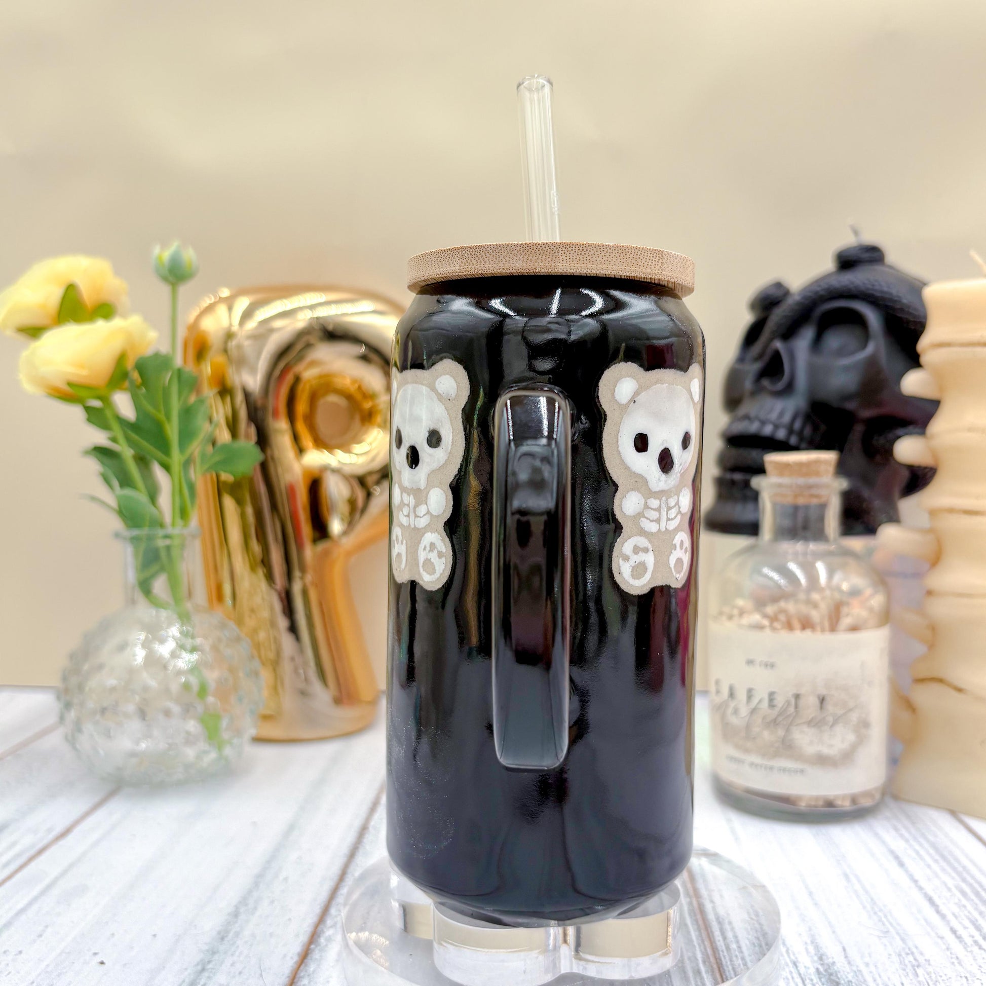 Black Gummy Bear Ceramic Tumbler Mug