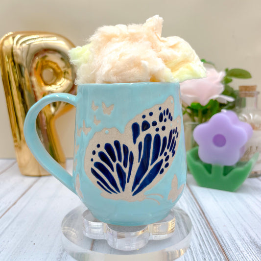 Blue Butterfly Ceramic Mug