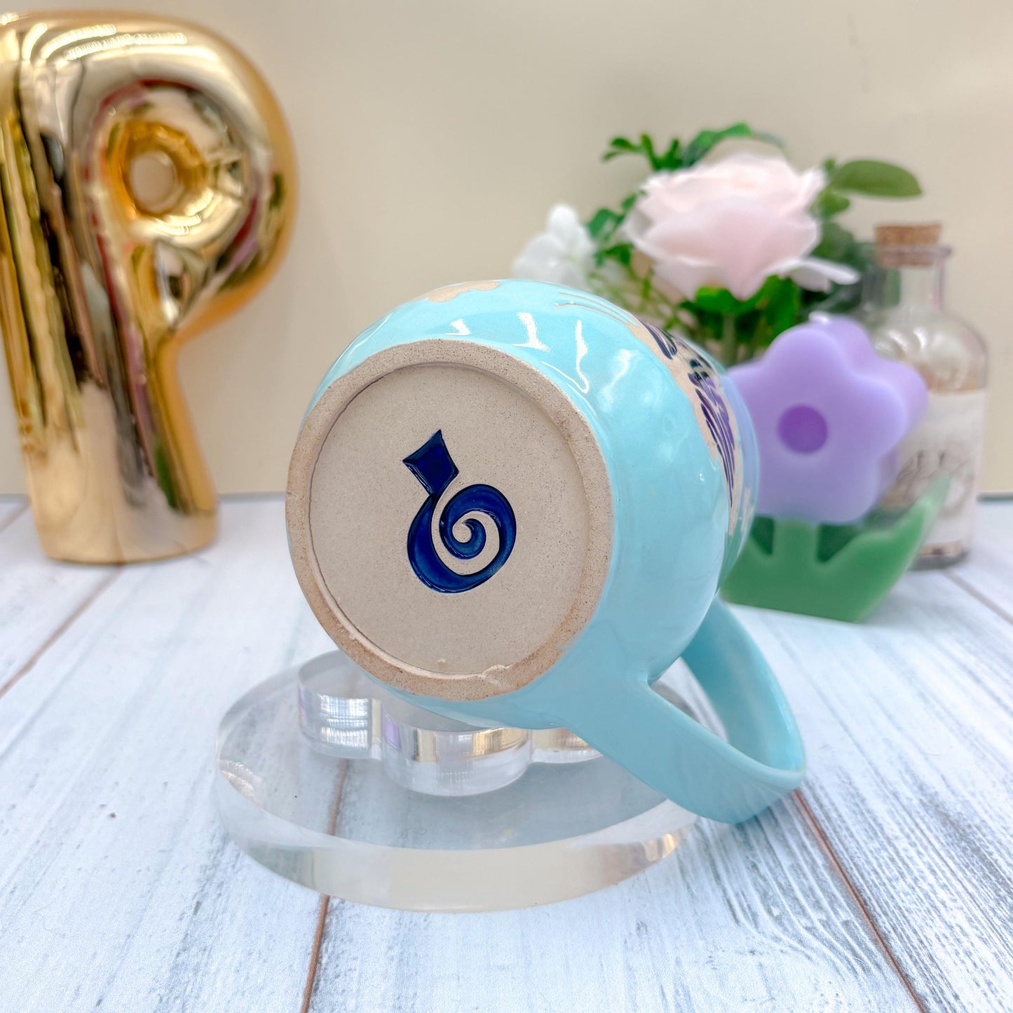 Blue Butterfly Ceramic Mug