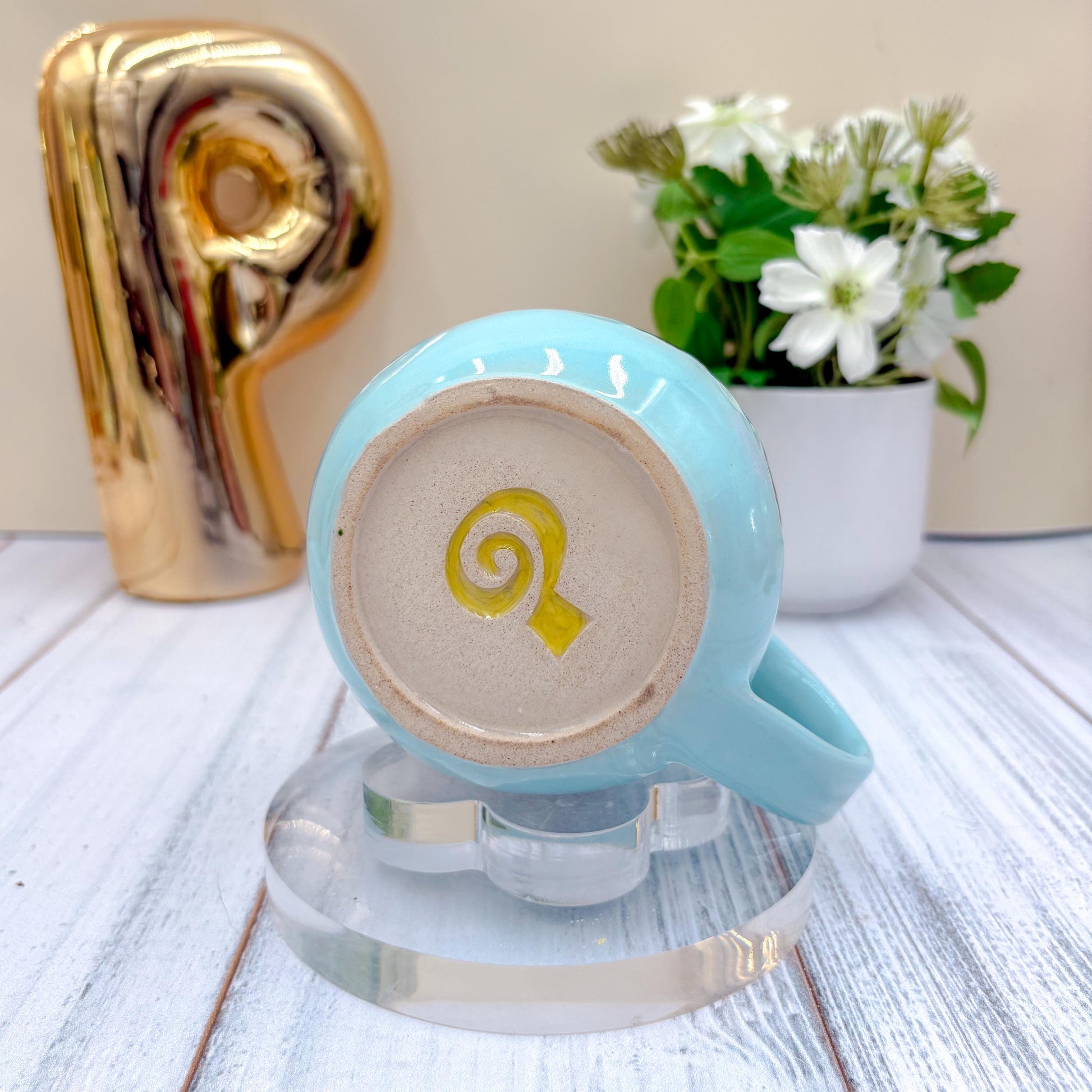 Blue Tractor Ceramic Mug