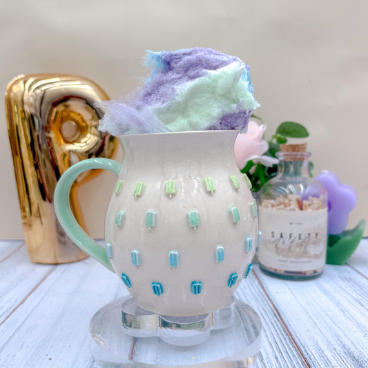 Blue Rainbow Ice Cream 20 Ounce Ceramic Mug, Ceramic Mug Handmade, Summer Gift Idea, Ice Cream Lovers, Ice Cream Mug For Mom, Ice CreamCup