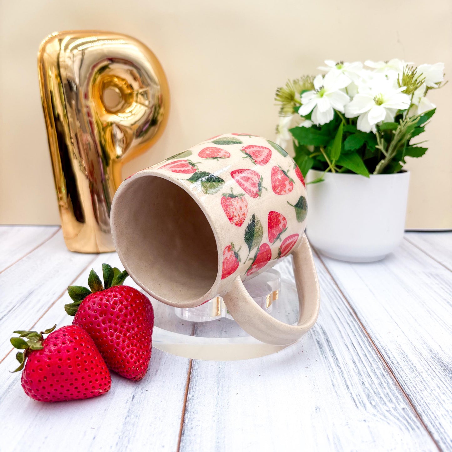 Strawberry Ceramic Coffee Mug