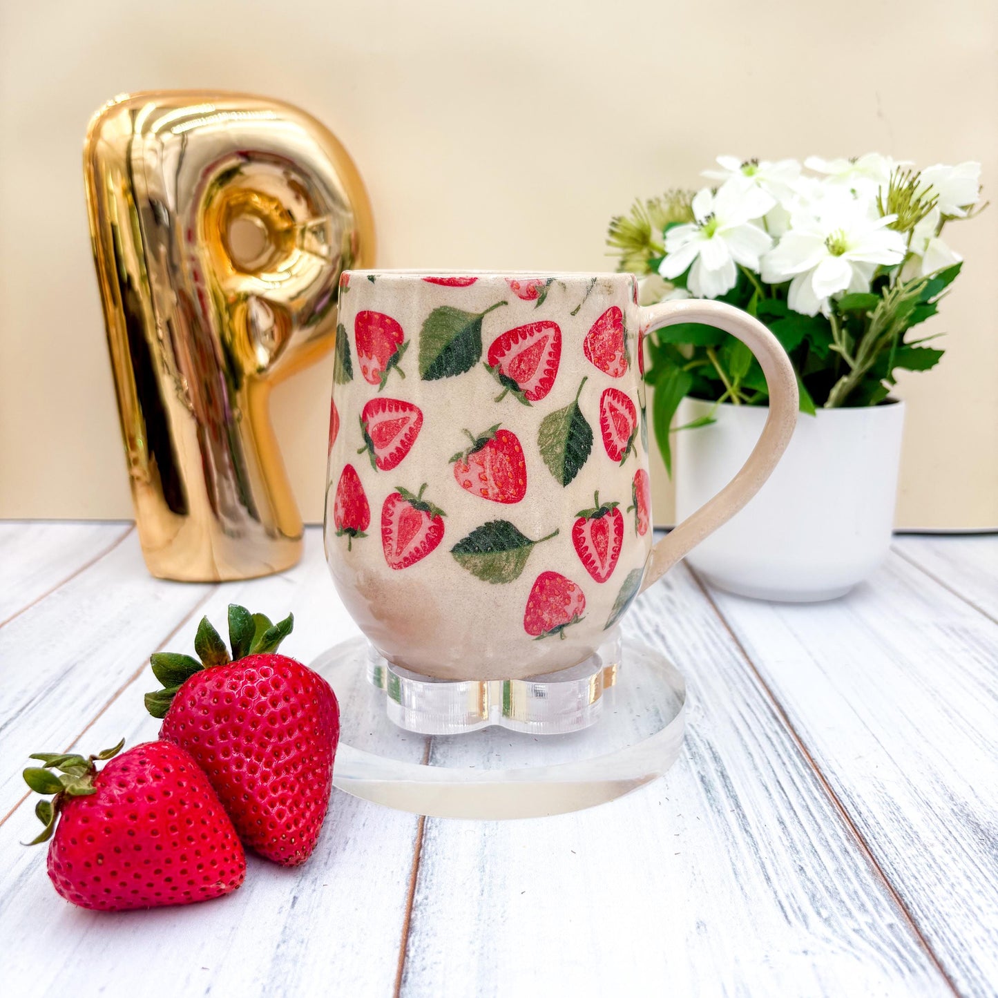Strawberry Ceramic Coffee Mug