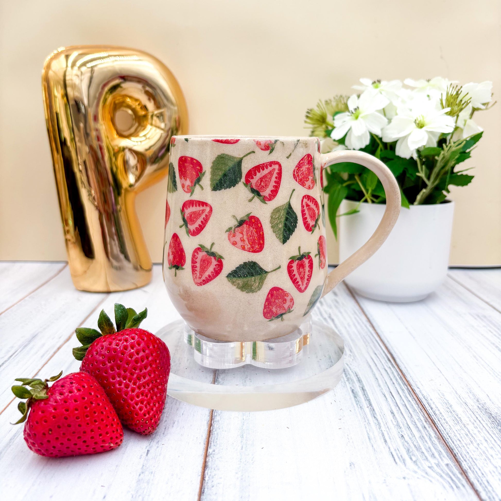 Strawberry Ceramic Coffee Mug