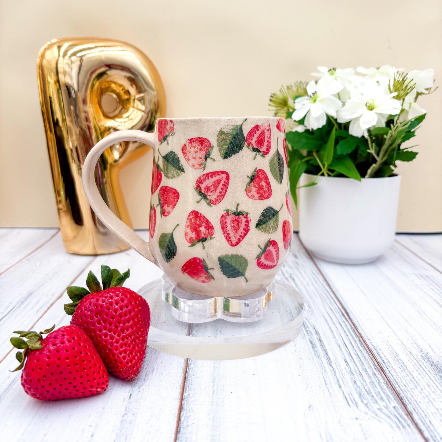 Strawberry Ceramic Coffee Mug