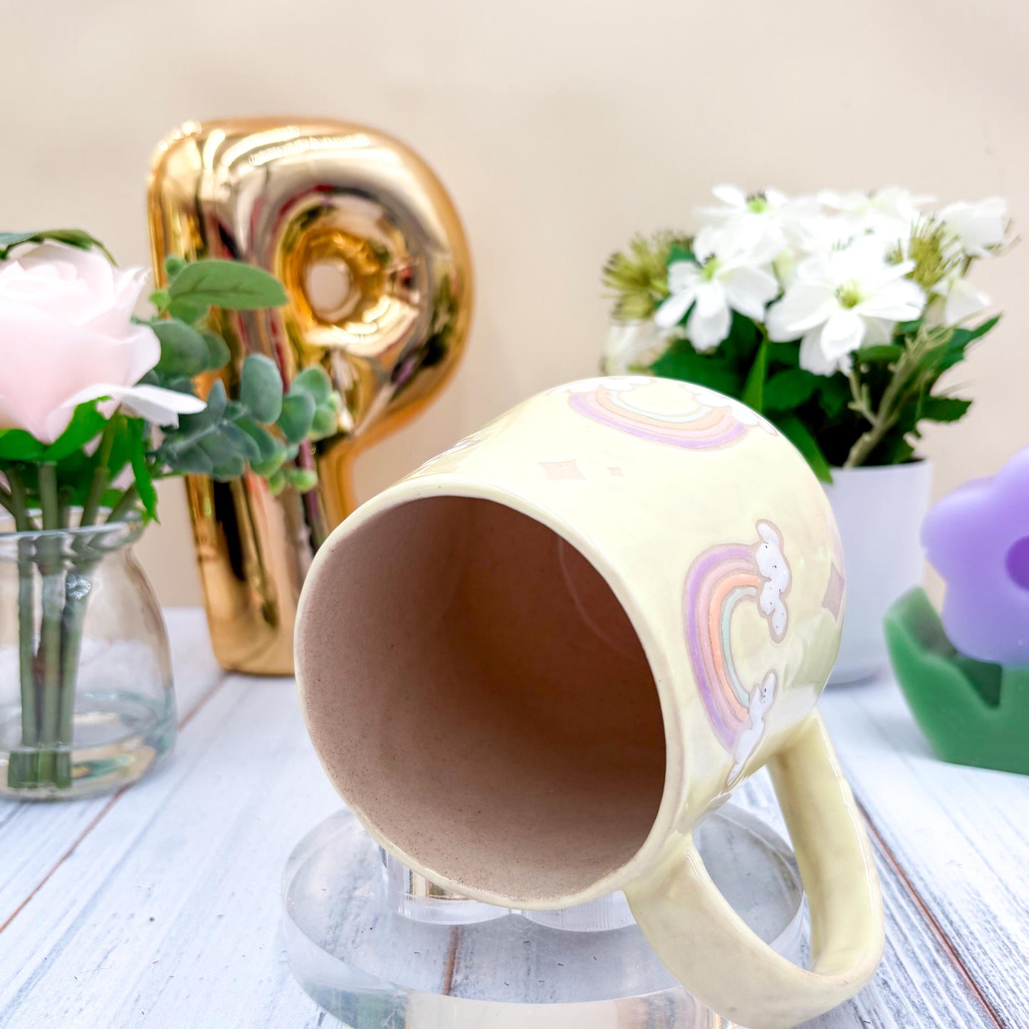Yellow Rainbow 16 Ounce Ceramic Mug