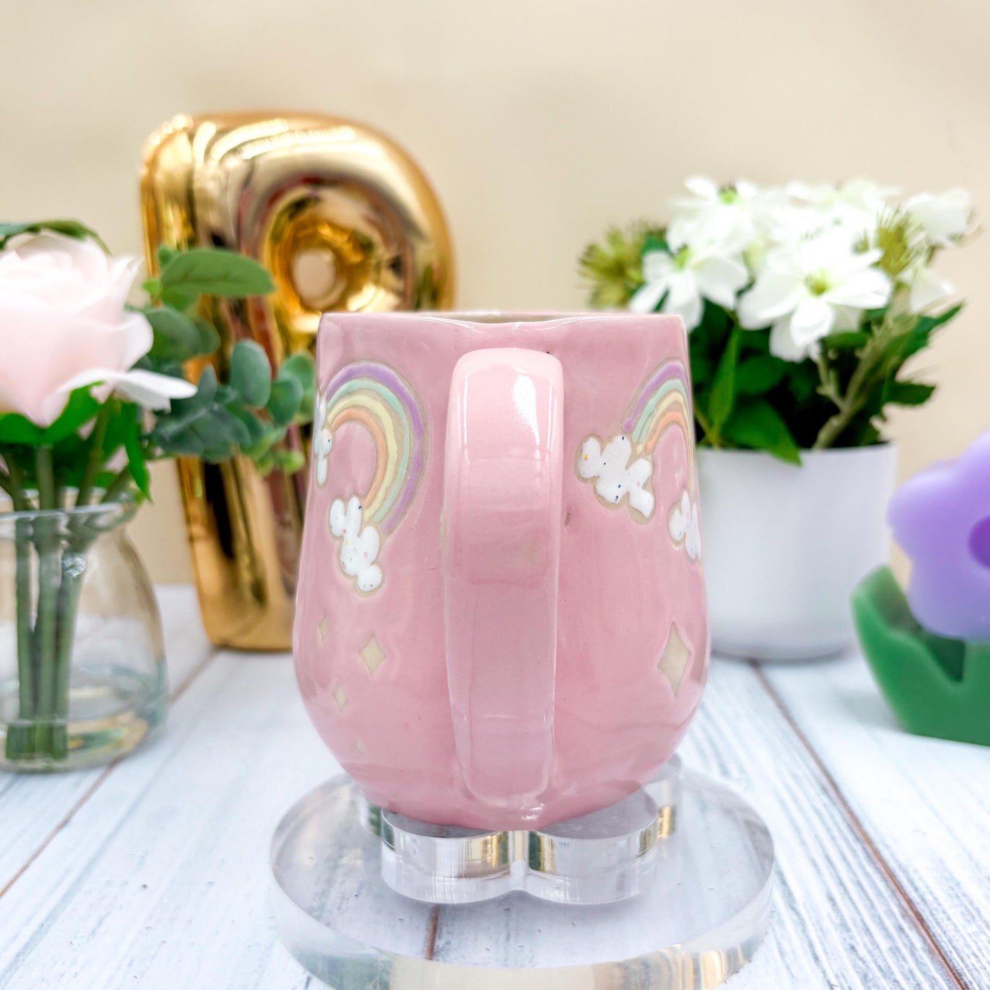 Pink Rainbow Ceramic Mug