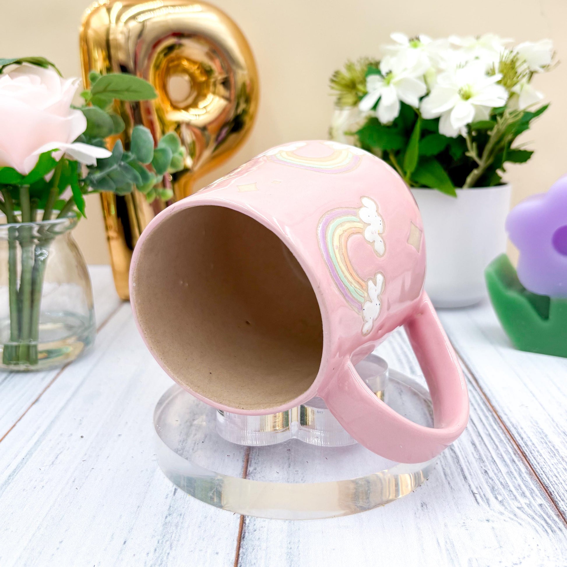 Pink Rainbow Ceramic Mug