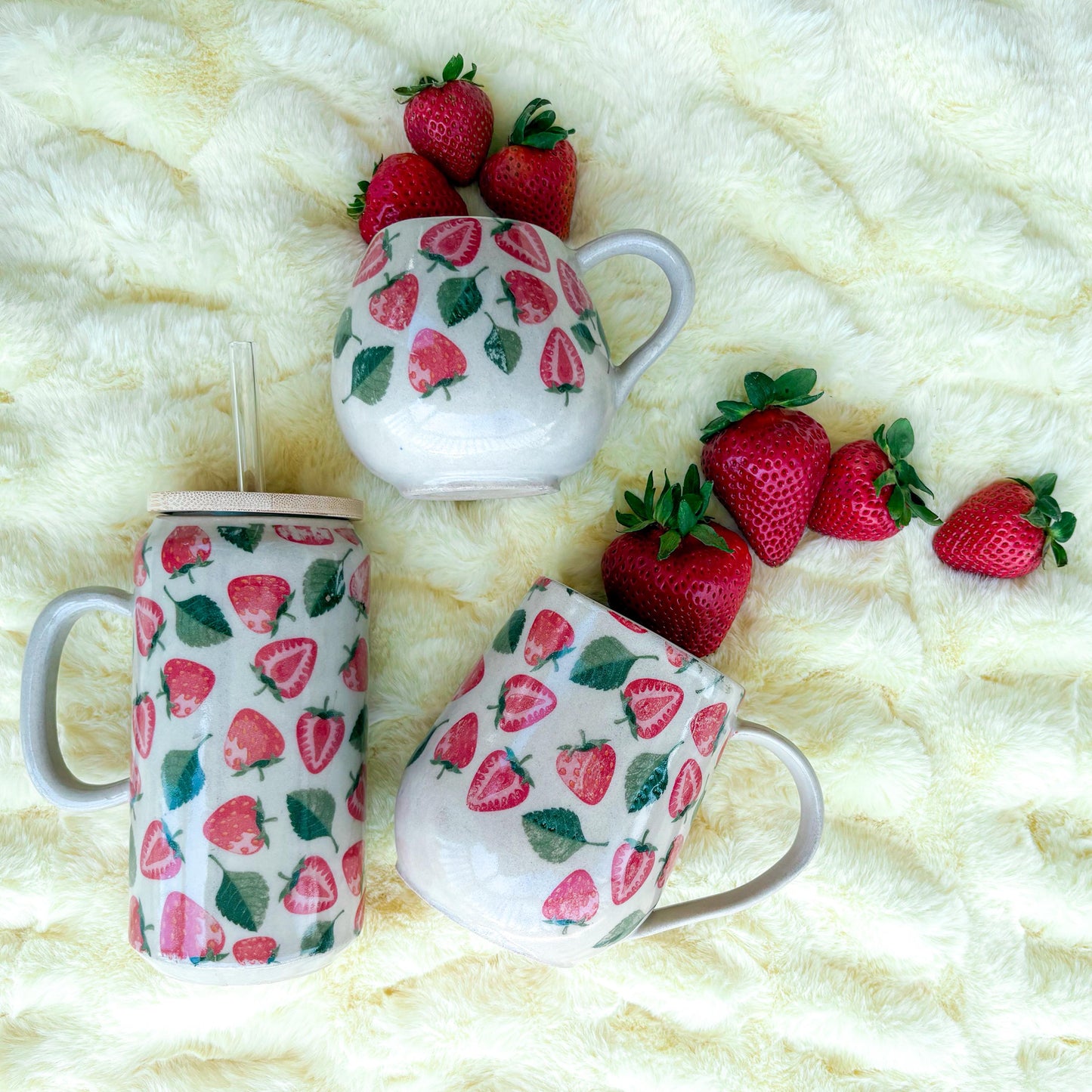 Strawberry Ceramic Coffee Mug