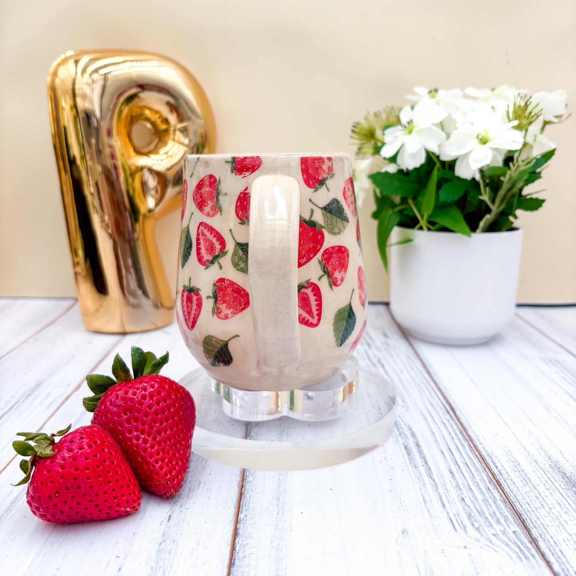 Strawberry Ceramic Coffee Mug