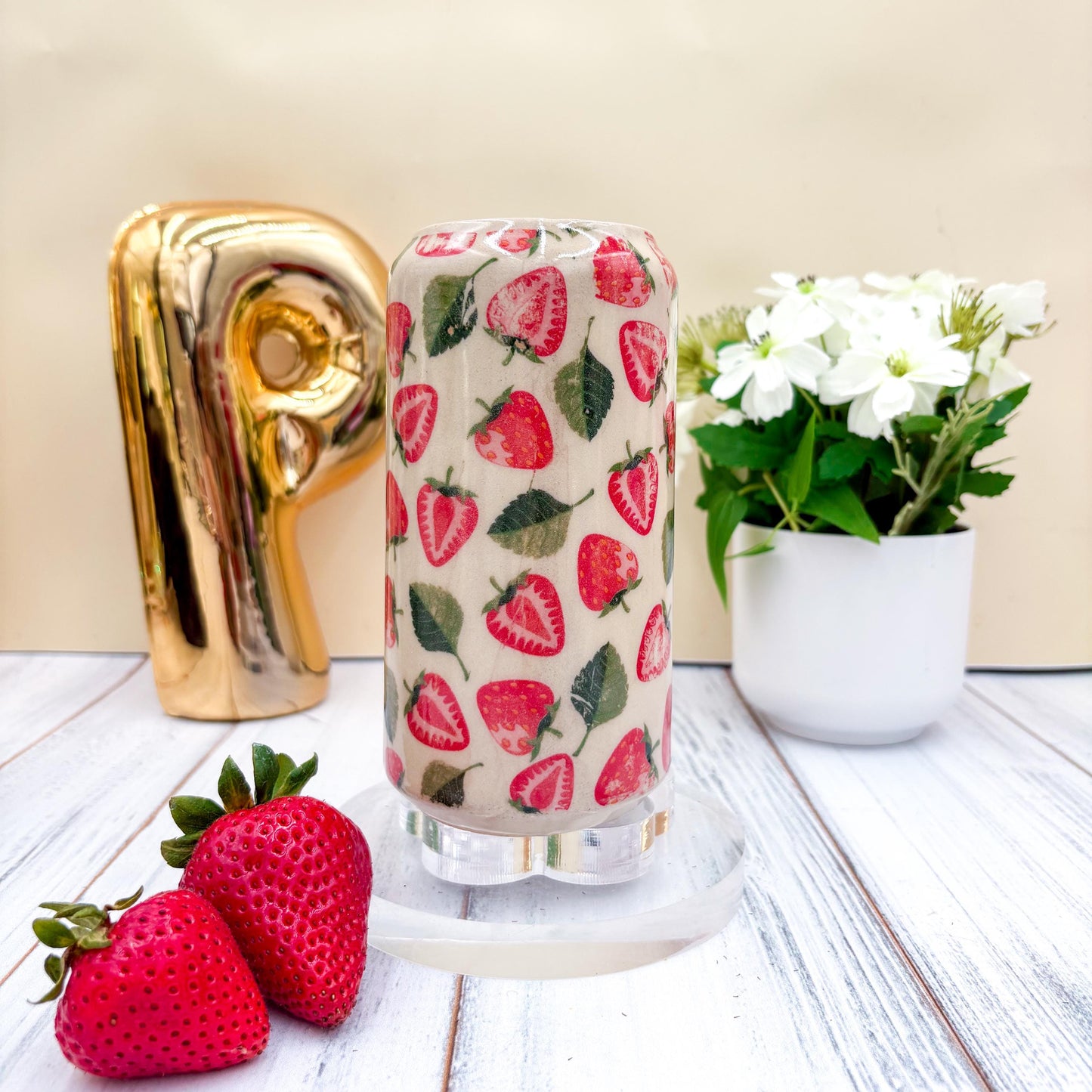 Strawberry Tumbler Ceramic Mug