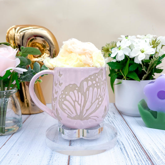Light Pink Butterfly Ceramic Mug