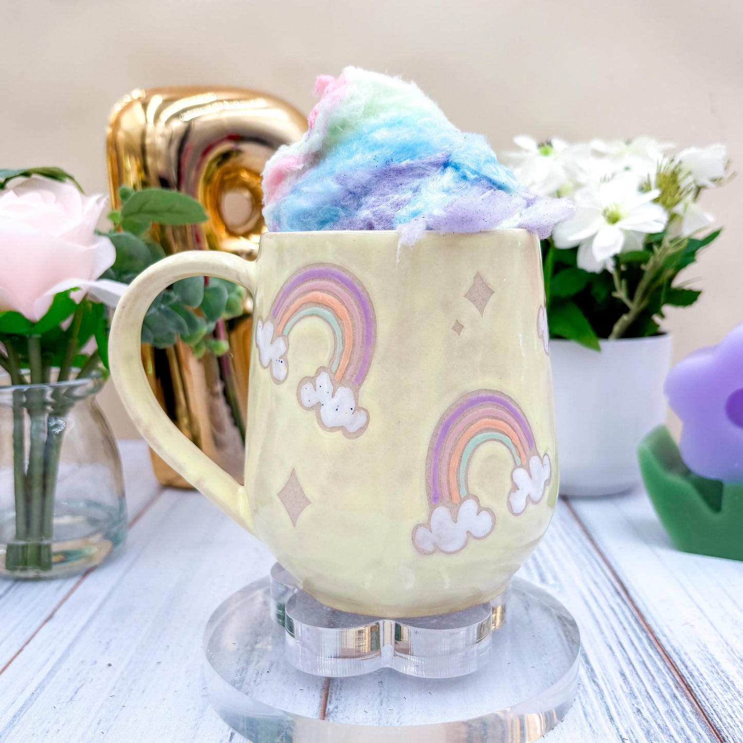 Yellow Rainbow 16 Ounce Ceramic Mug