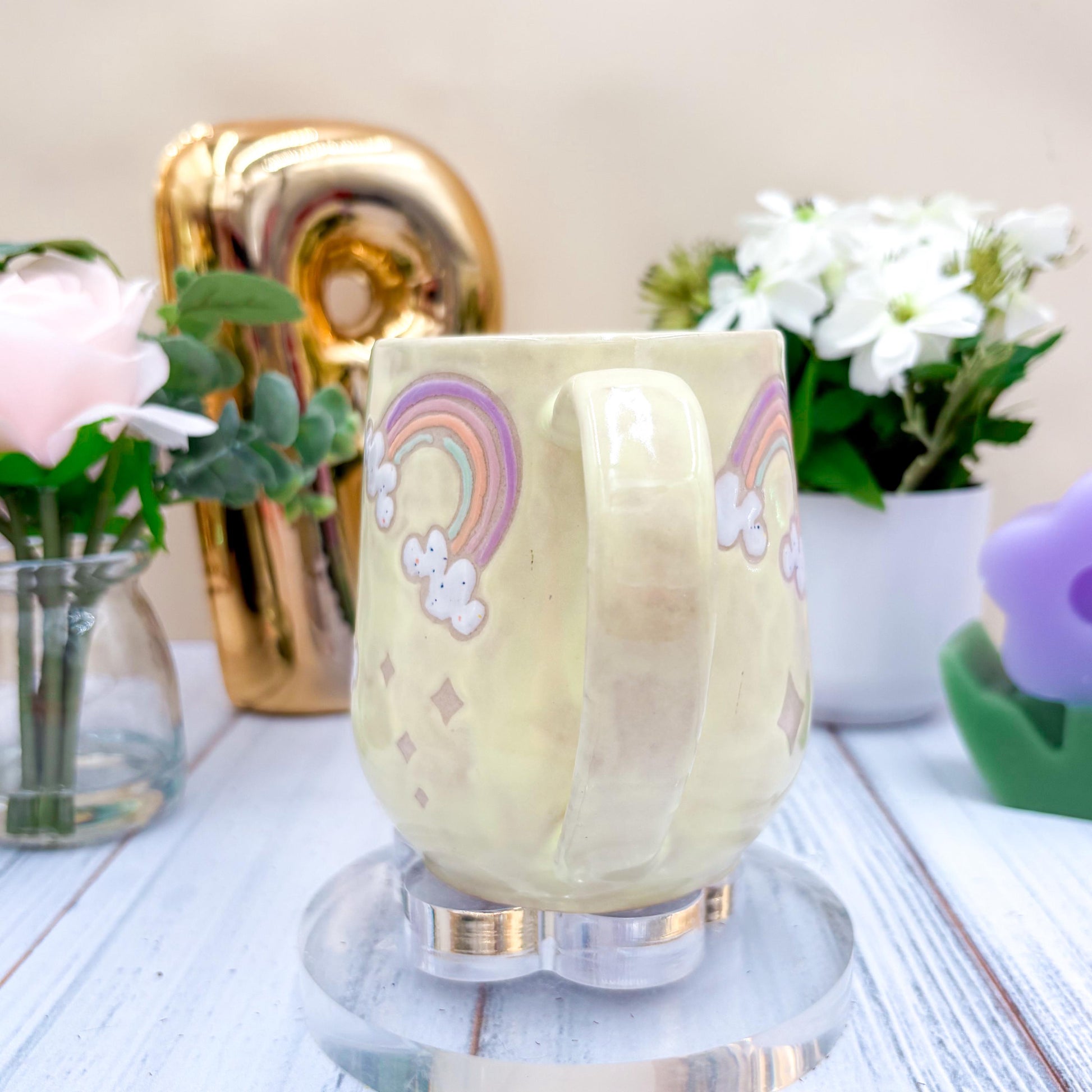 Yellow Rainbow 16 Ounce Ceramic Mug
