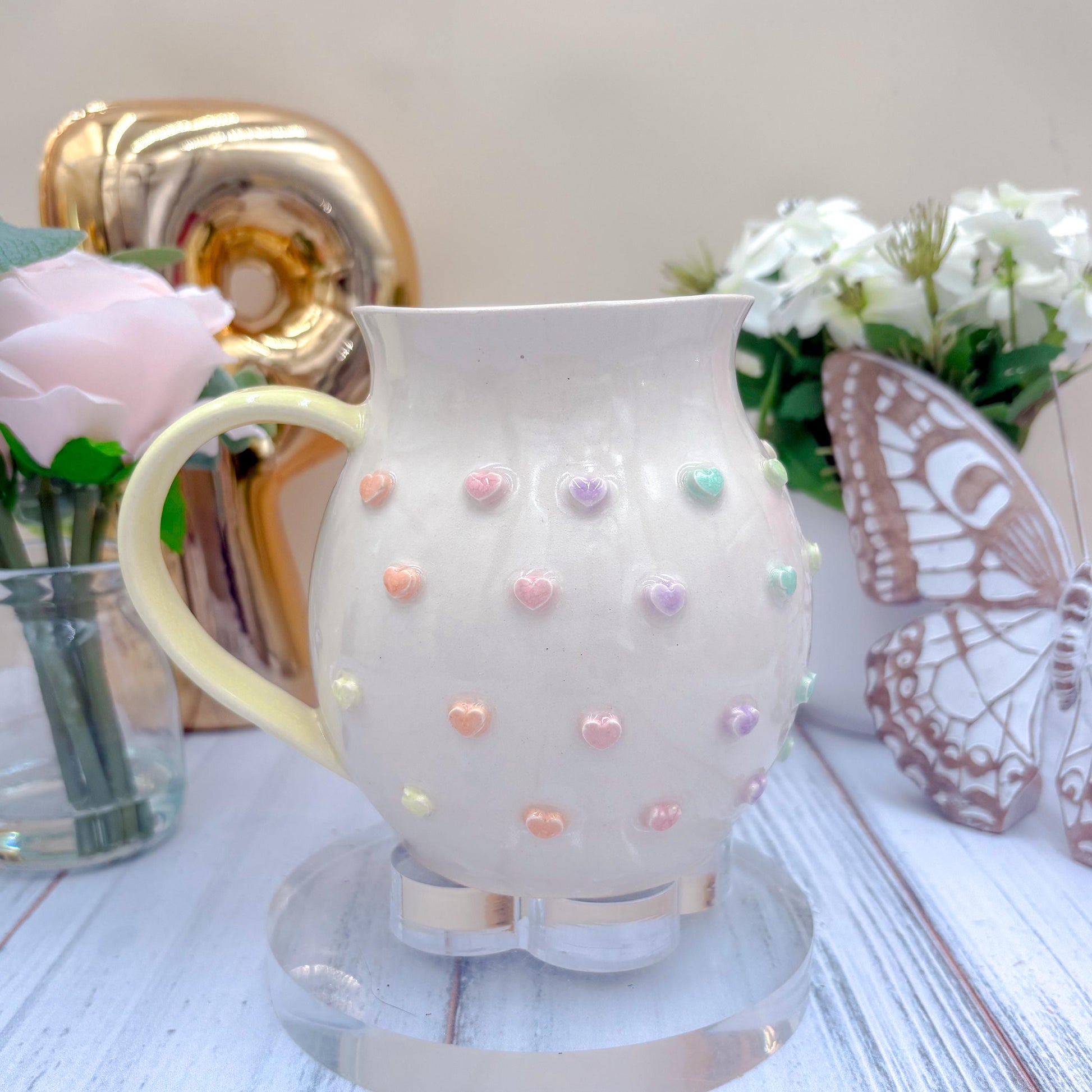 Pastel Heart 20 Ounce Ceramic Mug