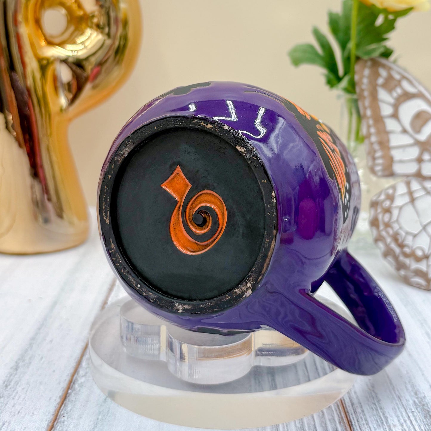 Purple Monarch Butterfly Ceramic Mug, Butterfly Ceramic Mug, Butterfly Lover Gift, Monarch Butterfly, Gardener Gift Idea, Butterfly Cute Cup