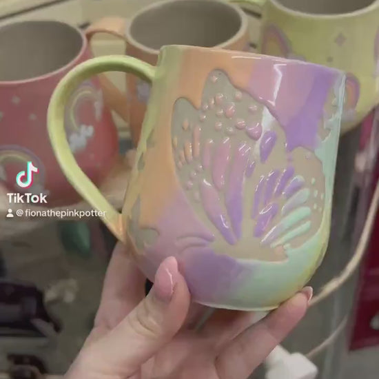 Rainbow Ombré Butterfly Mug