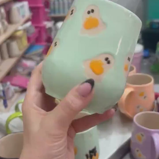Aqua Ghost Pumkin Ceramic Mug