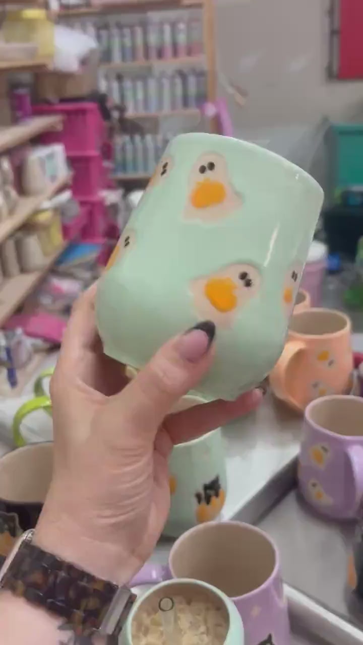 Aqua Ghost Pumkin Ceramic Mug