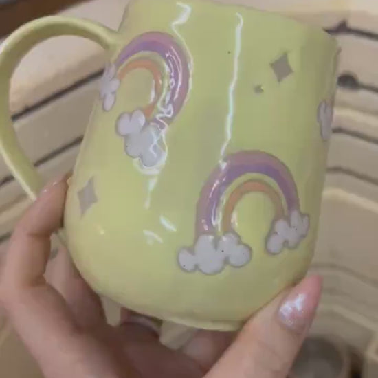 Yellow Rainbow Ceramic Mug