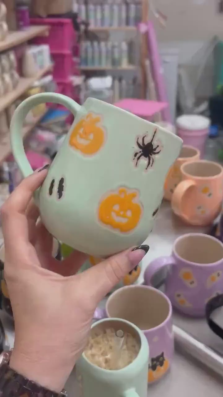 Aqua Pumkin Ceramic Mug