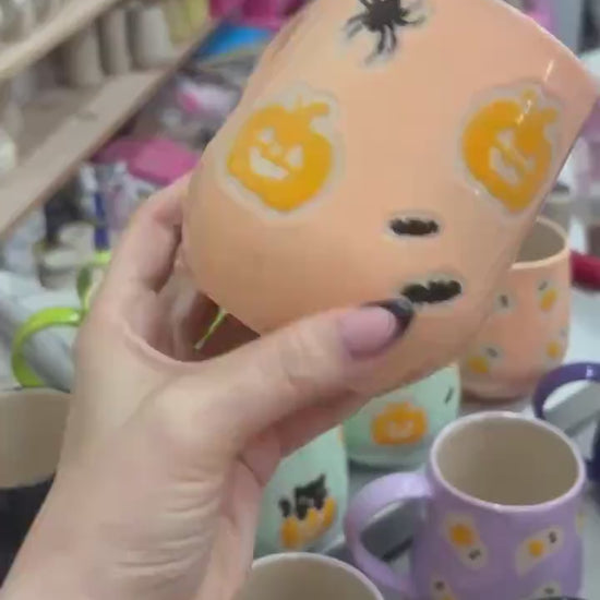 Peach Pumkin Ceramic Mug