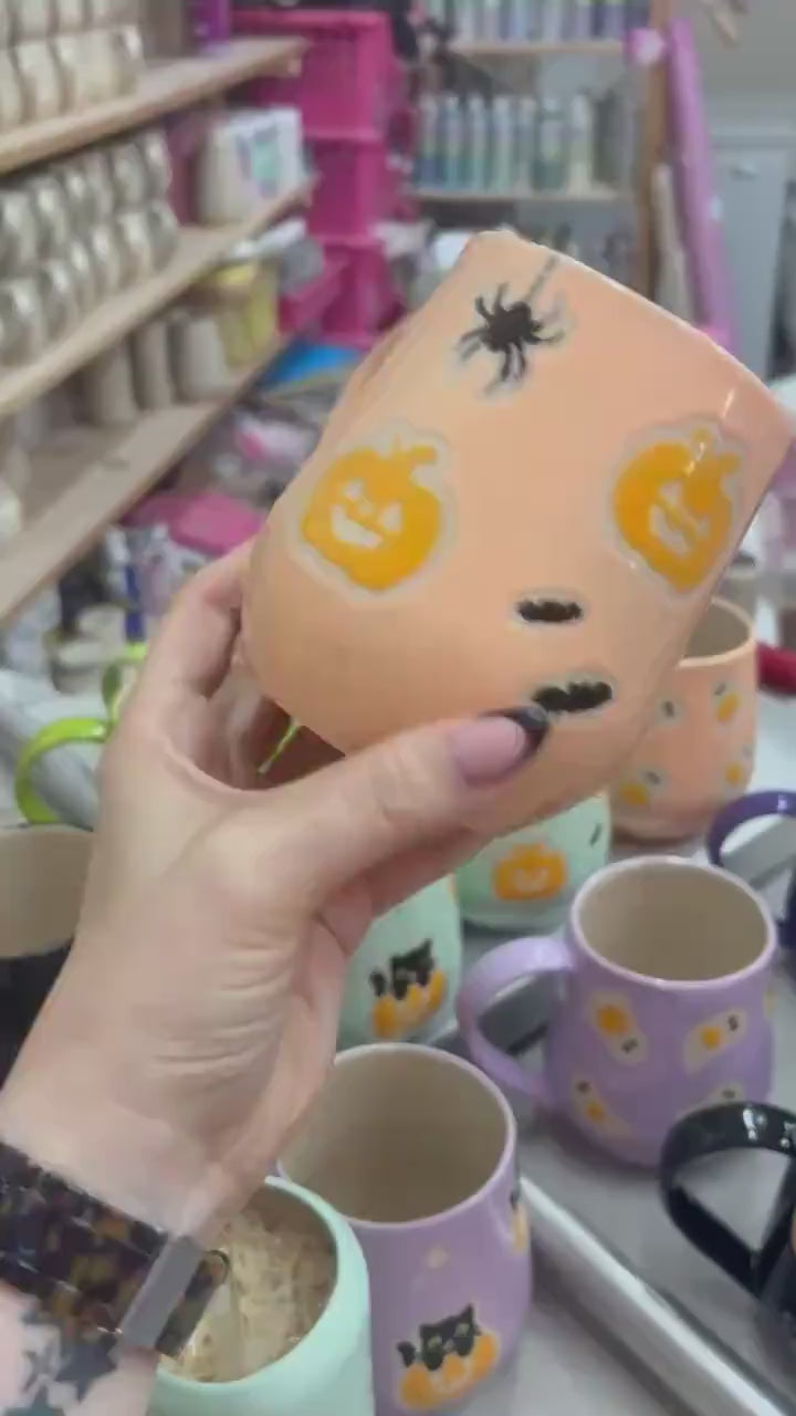 Peach Pumkin Ceramic Mug