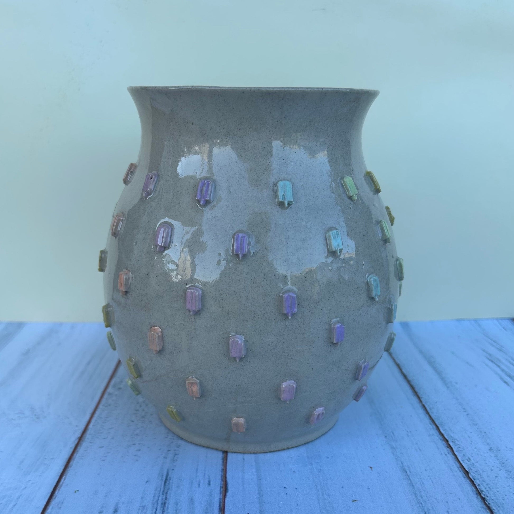 Ice Cream Decor, Ceramic Vase, Pottery Vase, Decorative Vase, Unique Vase, Hand Made Pottery, Vases For Flower Vase, Table Vase, Cute Vase