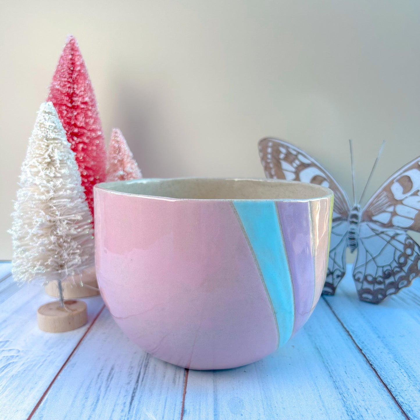 Rainbow Bowl, Ice Cream Bowl, Ceramic Bowl, Pottery Bowl, Handmade Bowl, Fruit Bowl, Soup Bowl, Large Bowls, Stoneware Bowl, Cereal Bowl