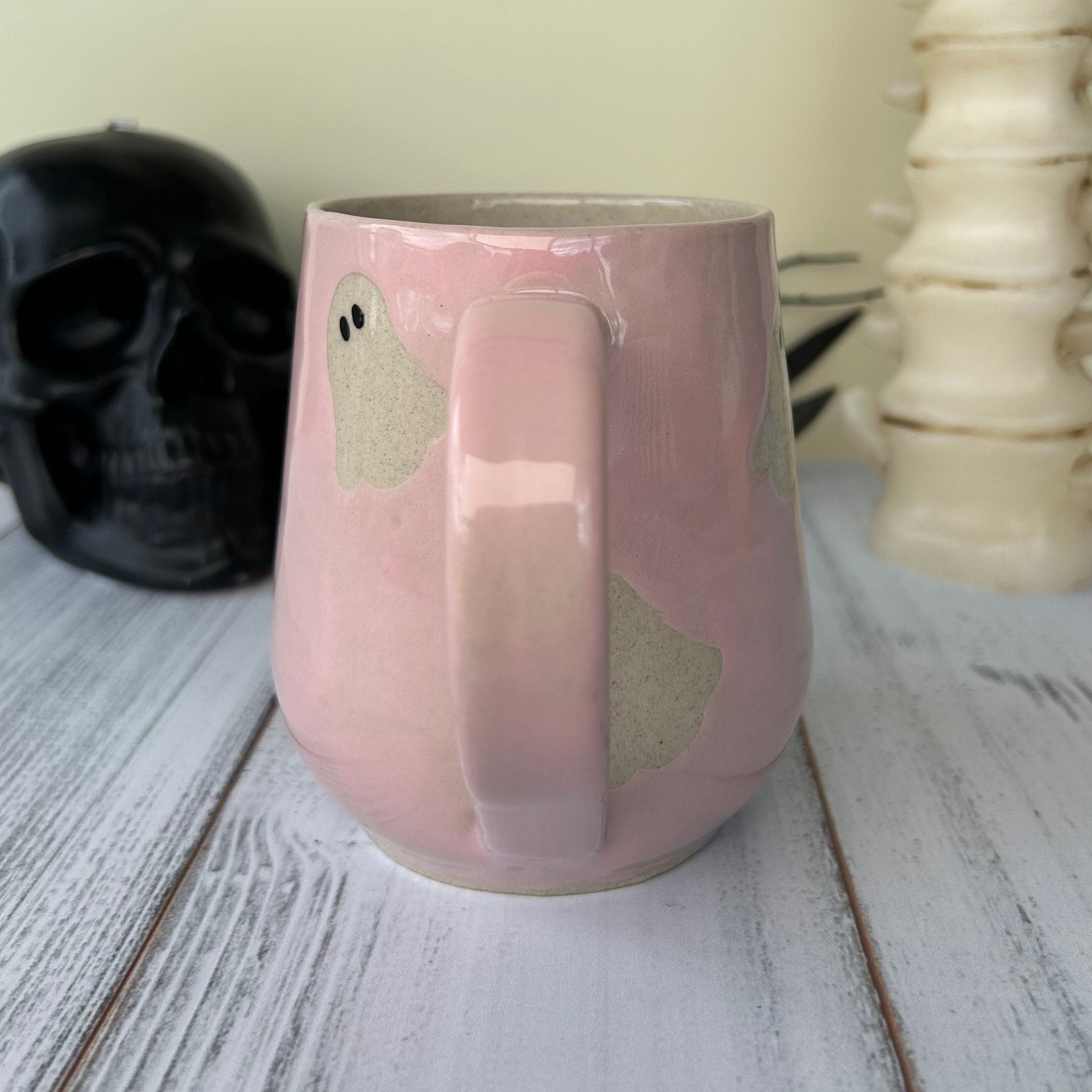 Pink Ghost Mug Ceramic