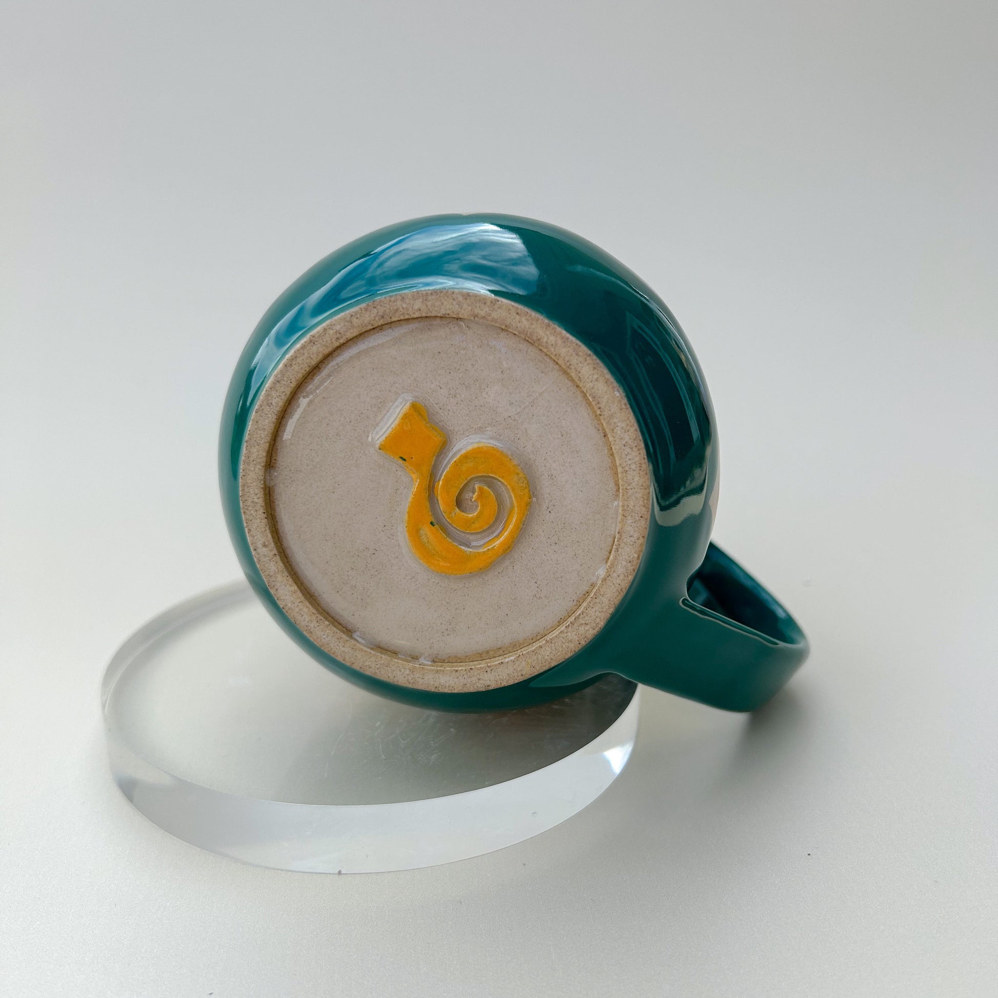 Teal and Orange Heart Mug Pottery, Heart Coffee Mug Ceramic, Groovy Gift Women, Heart Gift For Friend, Cute Mug Handmade, Retro Heart Cup
