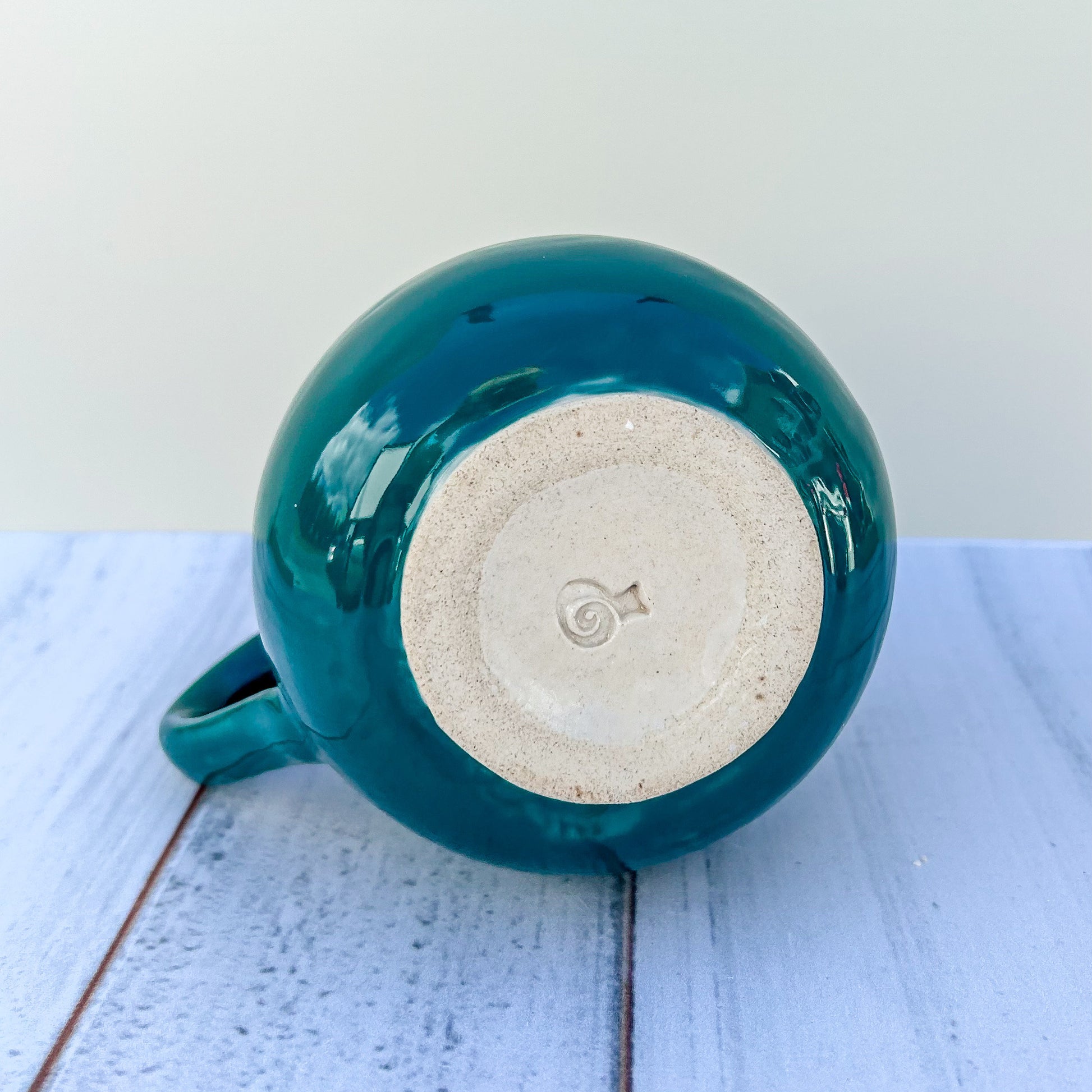 Teal and Orange Mug Pottery