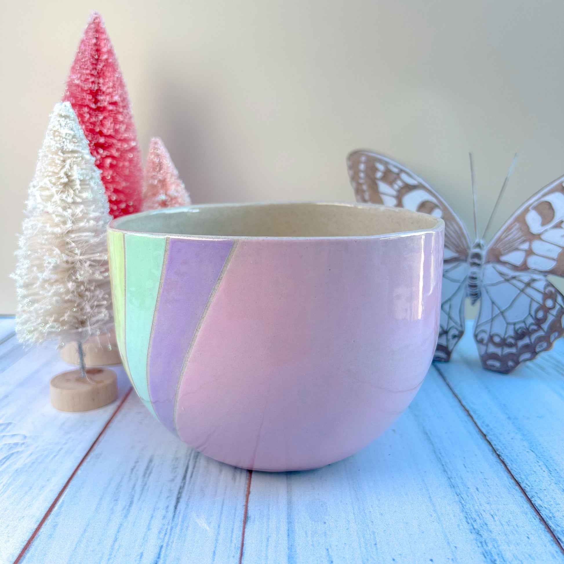 Rainbow Bowl, Ice Cream Bowl, Ceramic Bowl, Pottery Bowl, Handmade Bowl, Fruit Bowl, Soup Bowl, Large Bowls, Stoneware Bowl, Cereal Bowl
